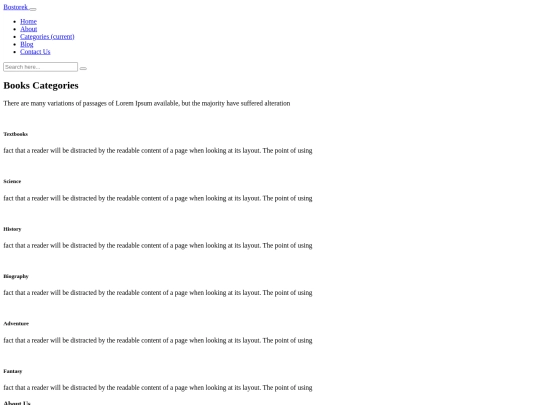 categories screenshot