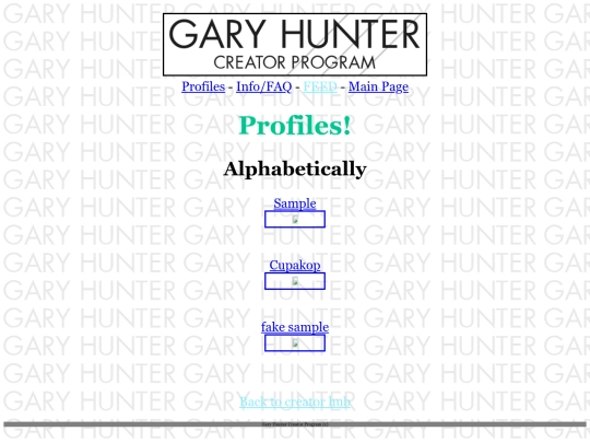 pages/profiles/profileindex screenshot