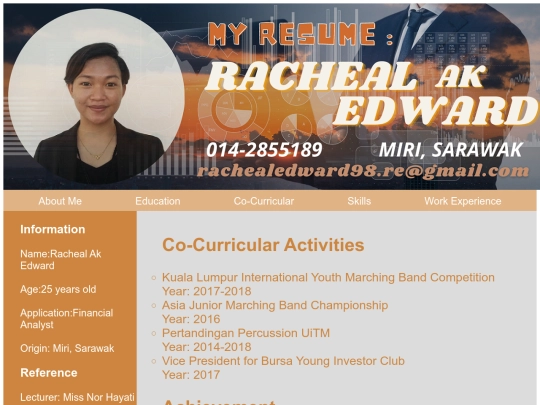 Racheal's-Resume3 screenshot