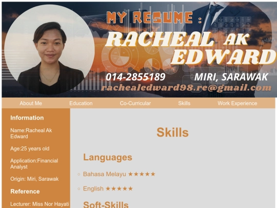Racheal's-Resume4 screenshot
