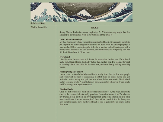 Blog screenshot