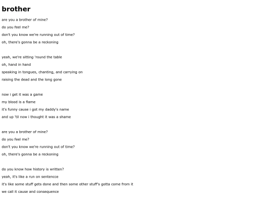 lyrics-brother screenshot