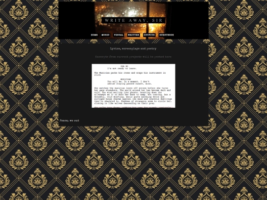 writing screenshot