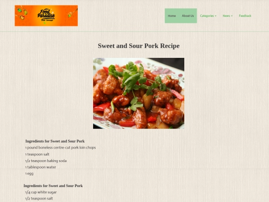 SweetandSourPorkrecipe screenshot