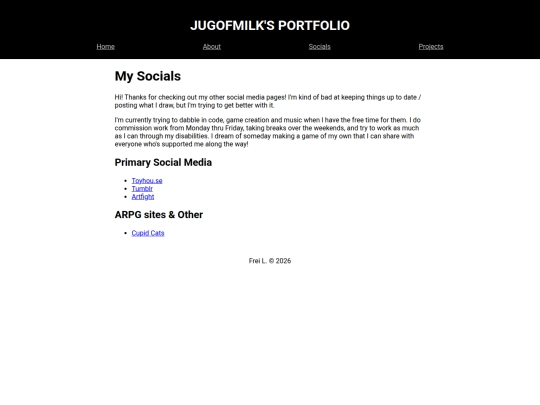 socials screenshot