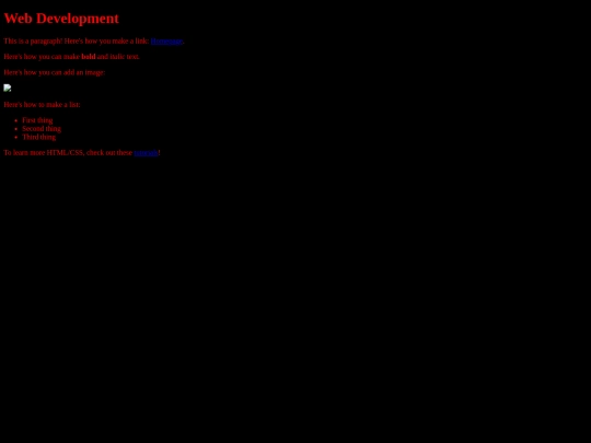 webDev screenshot