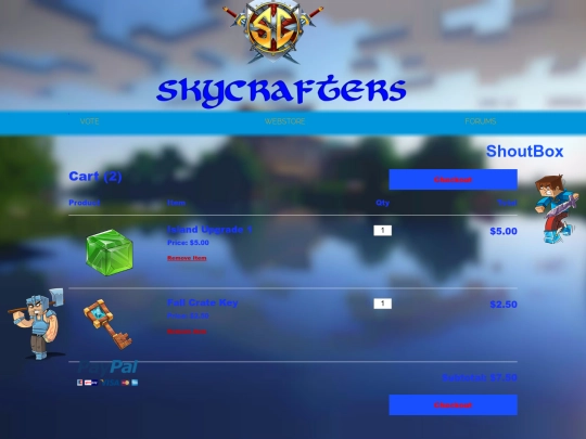 cart screenshot