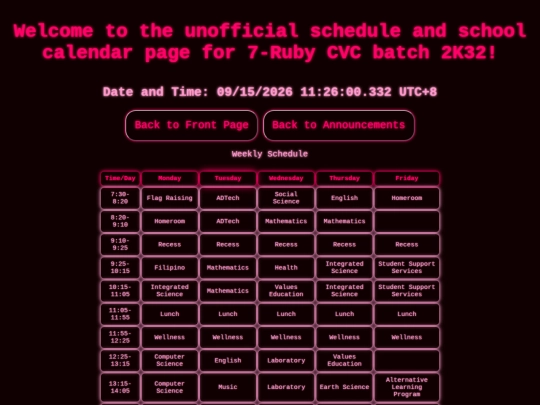 schedule-and-calendar screenshot