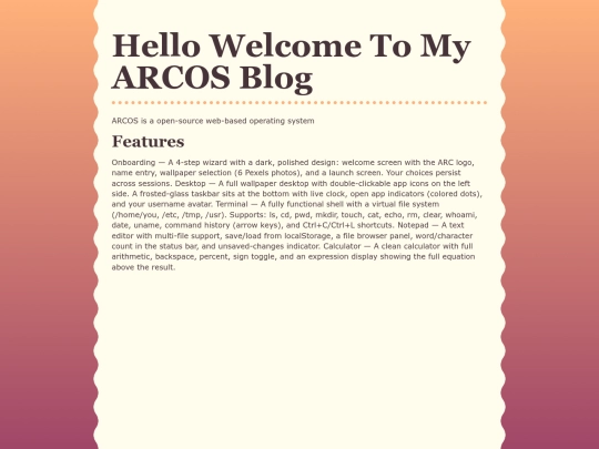 arcosblog screenshot