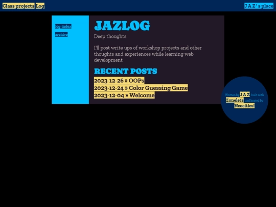log screenshot