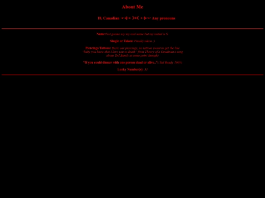 aboutme screenshot
