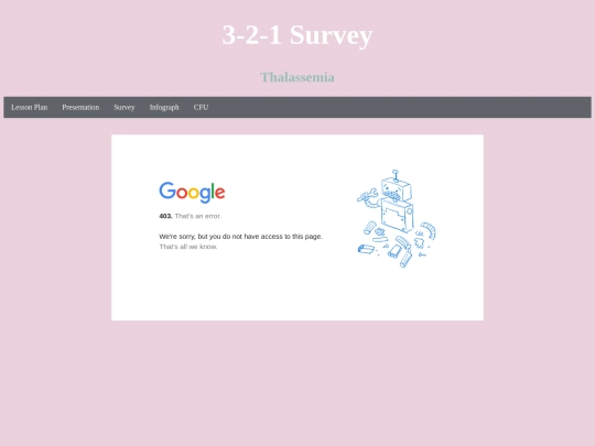 Survey screenshot