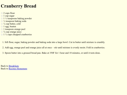 recipes/breakfasts/cranberrybread screenshot