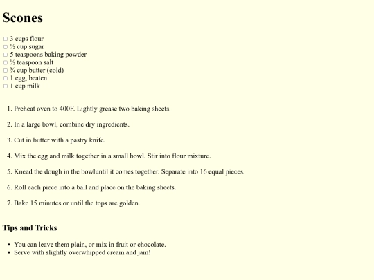 recipes/breakfasts/scones screenshot