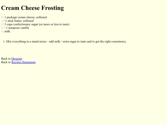 recipes/desserts/creamcheesefrosting screenshot