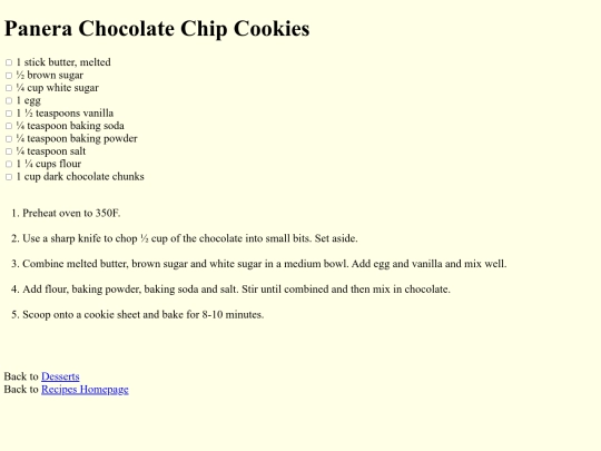 recipes/desserts/paneracookies screenshot
