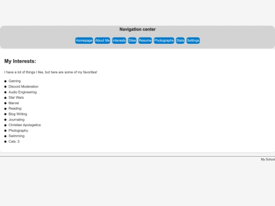 interests screenshot