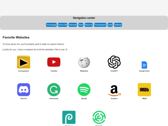 sites screenshot
