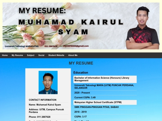 Profile screenshot