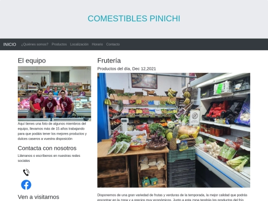 Comestibles Pinichi/pag1 screenshot