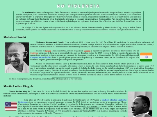 no violencia/noviolencia screenshot