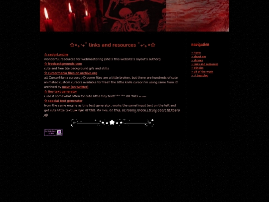 links screenshot