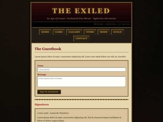 guestbook screenshot