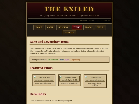 items screenshot