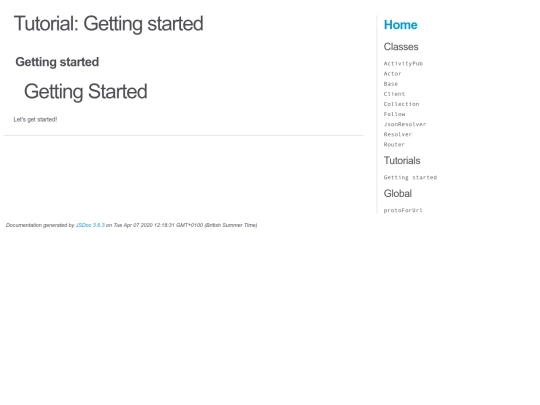 tutorial-Getting started screenshot