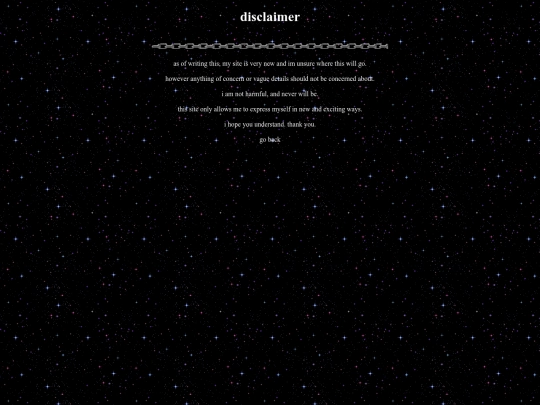 disclaimer screenshot