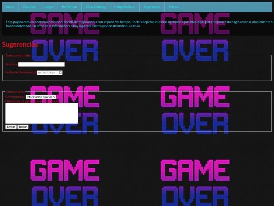 Sugerencias screenshot