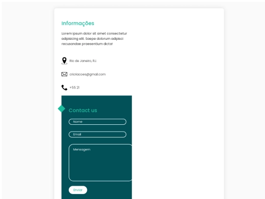 Site e-commerce/formulario screenshot