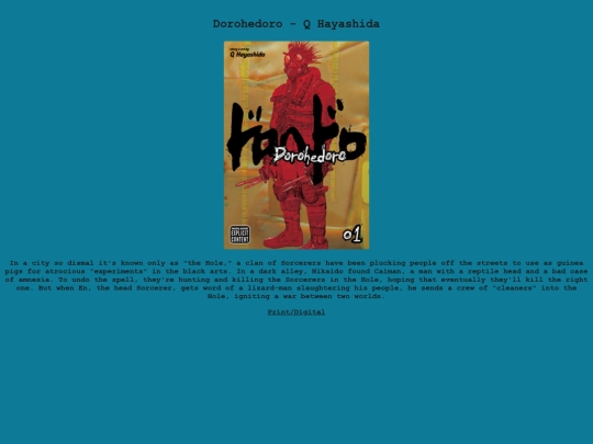 library/titles/dorohedoro screenshot