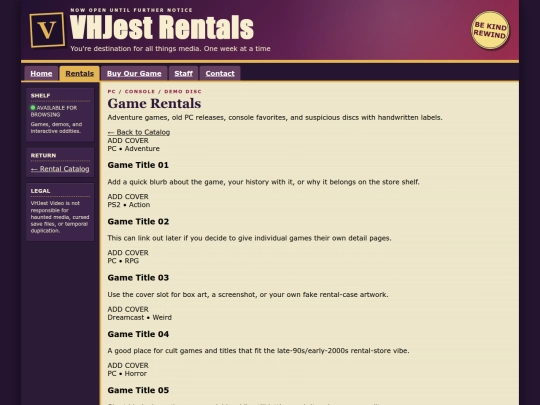 games screenshot