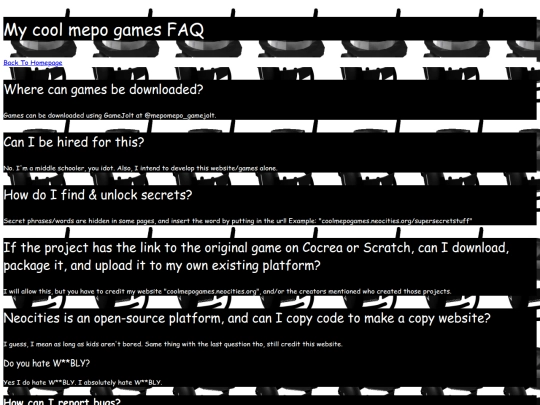 faq screenshot