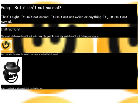 pongbutitisntnotnormalpage screenshot