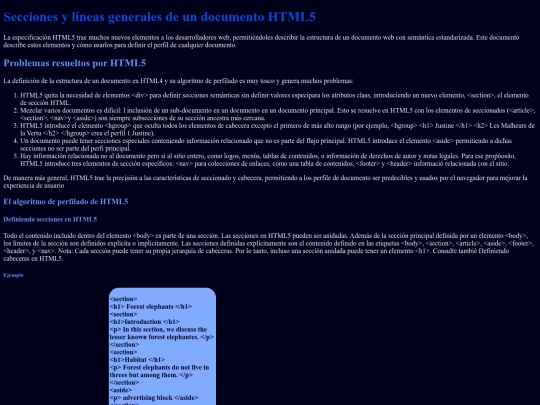 a/secciones screenshot
