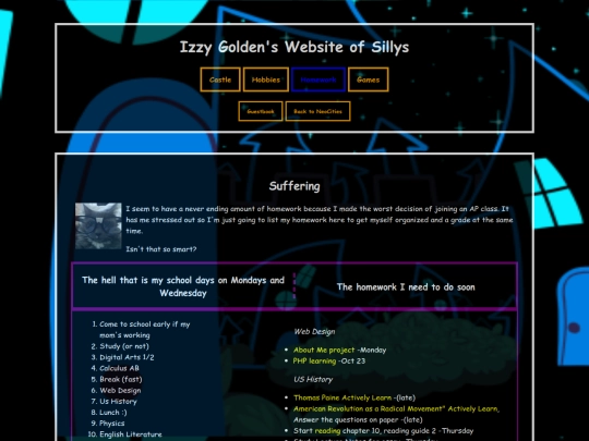 homework screenshot