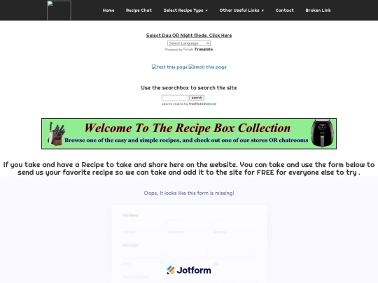 sharerecipe screenshot