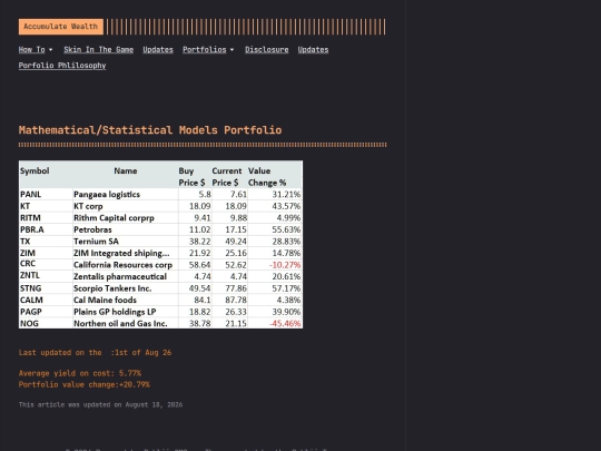 mathematicalstatistical-models-portfolio screenshot
