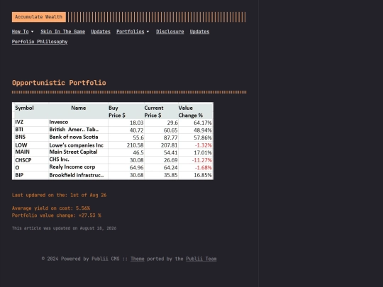 opportunistic-portfolio screenshot