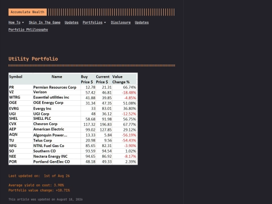 utility-portfolio screenshot