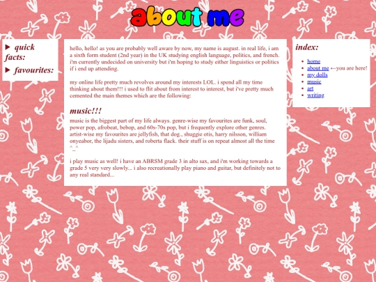 about-me screenshot