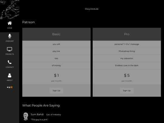 projects screenshot