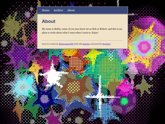 Blog/Zone-X/about screenshot