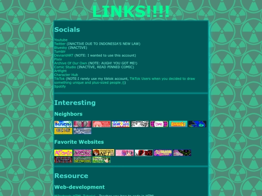 home/links screenshot
