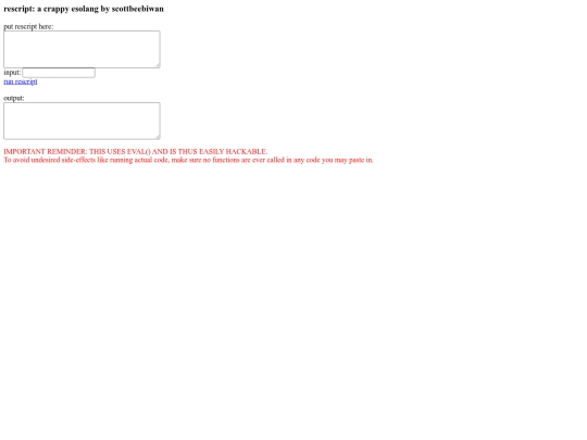 esolang/rescript screenshot