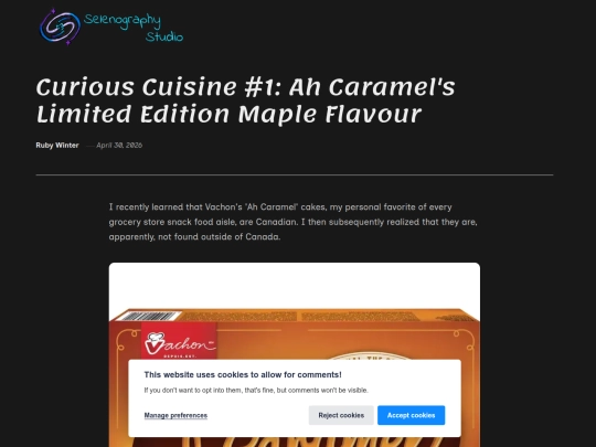blog/curious-cuisine-1-ah-caramels-limited-edition-maple-flavour screenshot