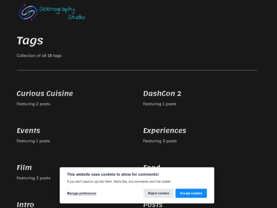 blog/tags screenshot