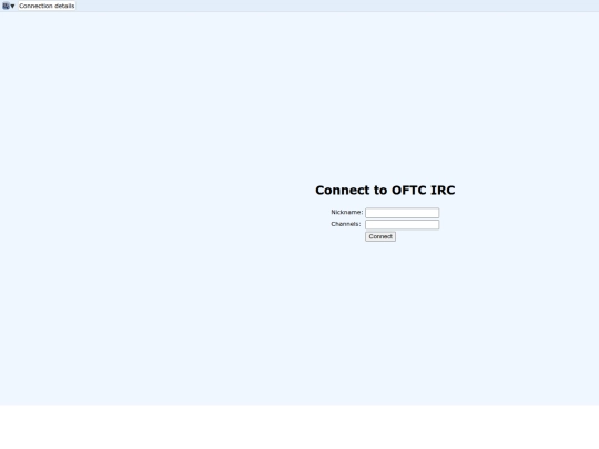Connection details - OFTC Web IRC screenshot